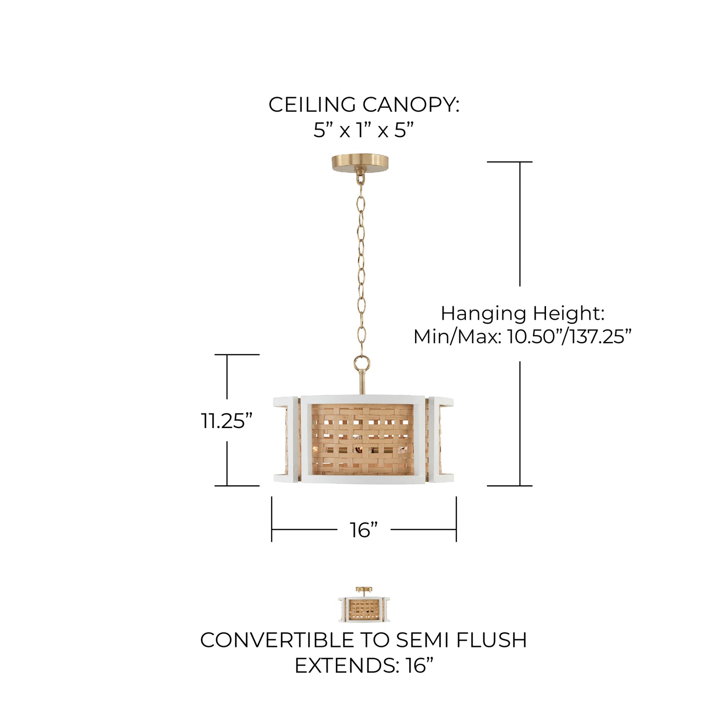 Zang 4-Light Dual Mount Pendant