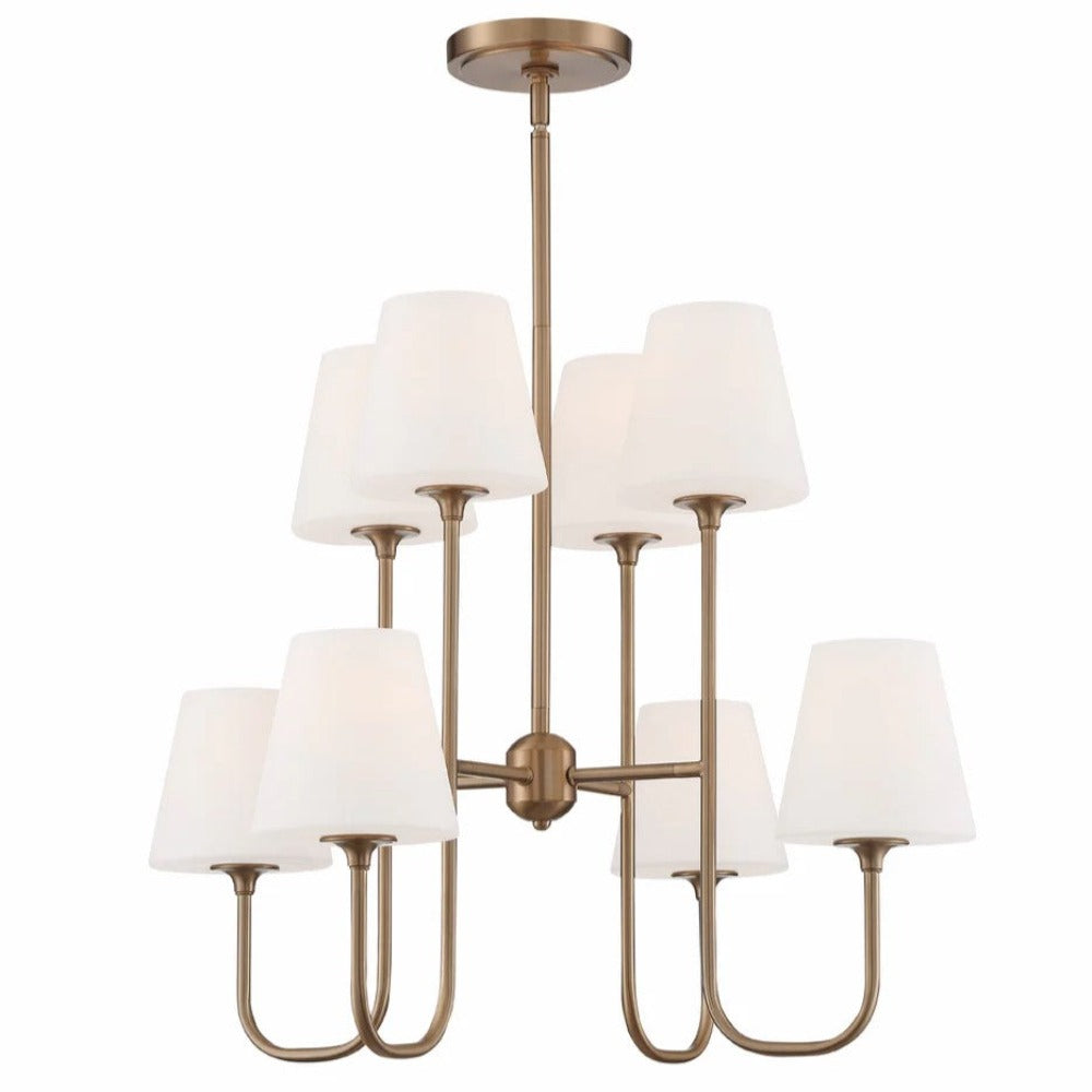 Sleek Minimal Andry Chandelier vibrant gold