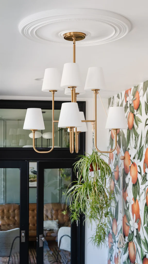Sleek Minimal Andry Chandelier vibrant gold LIFESTYLE