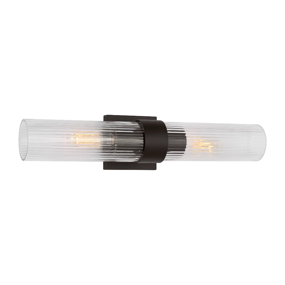 Eleanor Fluted Glass Sconce, Sconce, Aged Iron