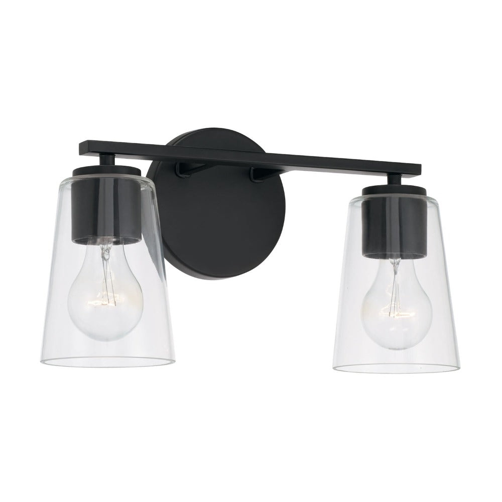 Finley 2-Light Vanity, Vanity, Matte Black