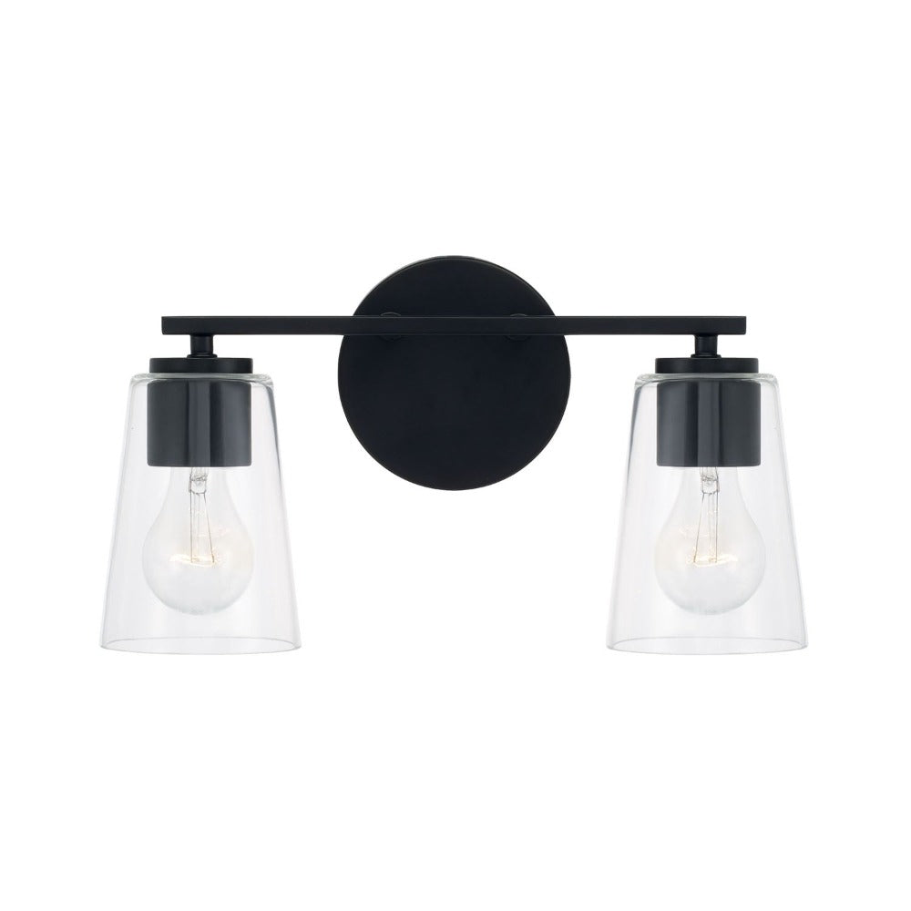 Finley 2-Light Vanity, Vanity, Matte Black