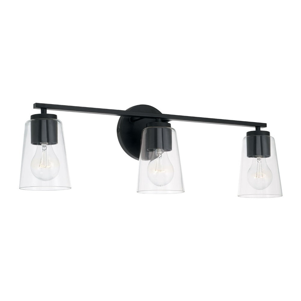 Finley 3-Light Vanity, Vanity, Matte Black