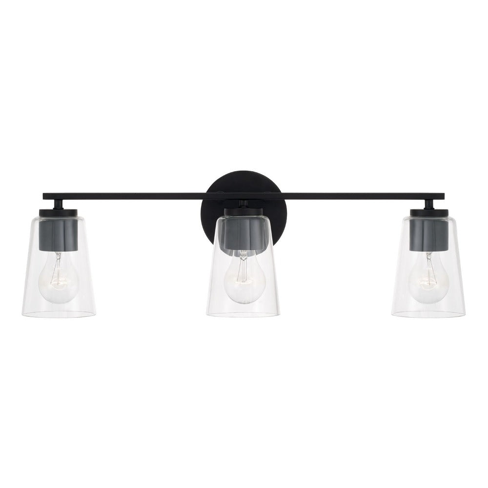 Finley 3-Light Vanity, Vanity, Matte Black