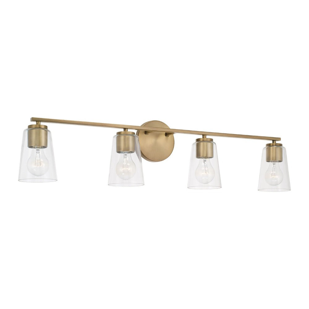 Finley 4-Light Vanity, Vanity, Aged Brass