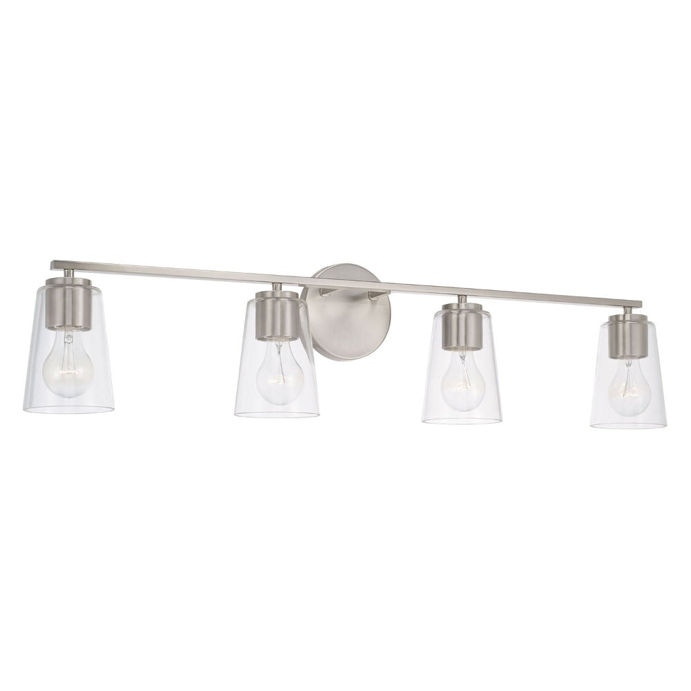 Finley 4-Light Vanity, Vanity, Brushed Nickel