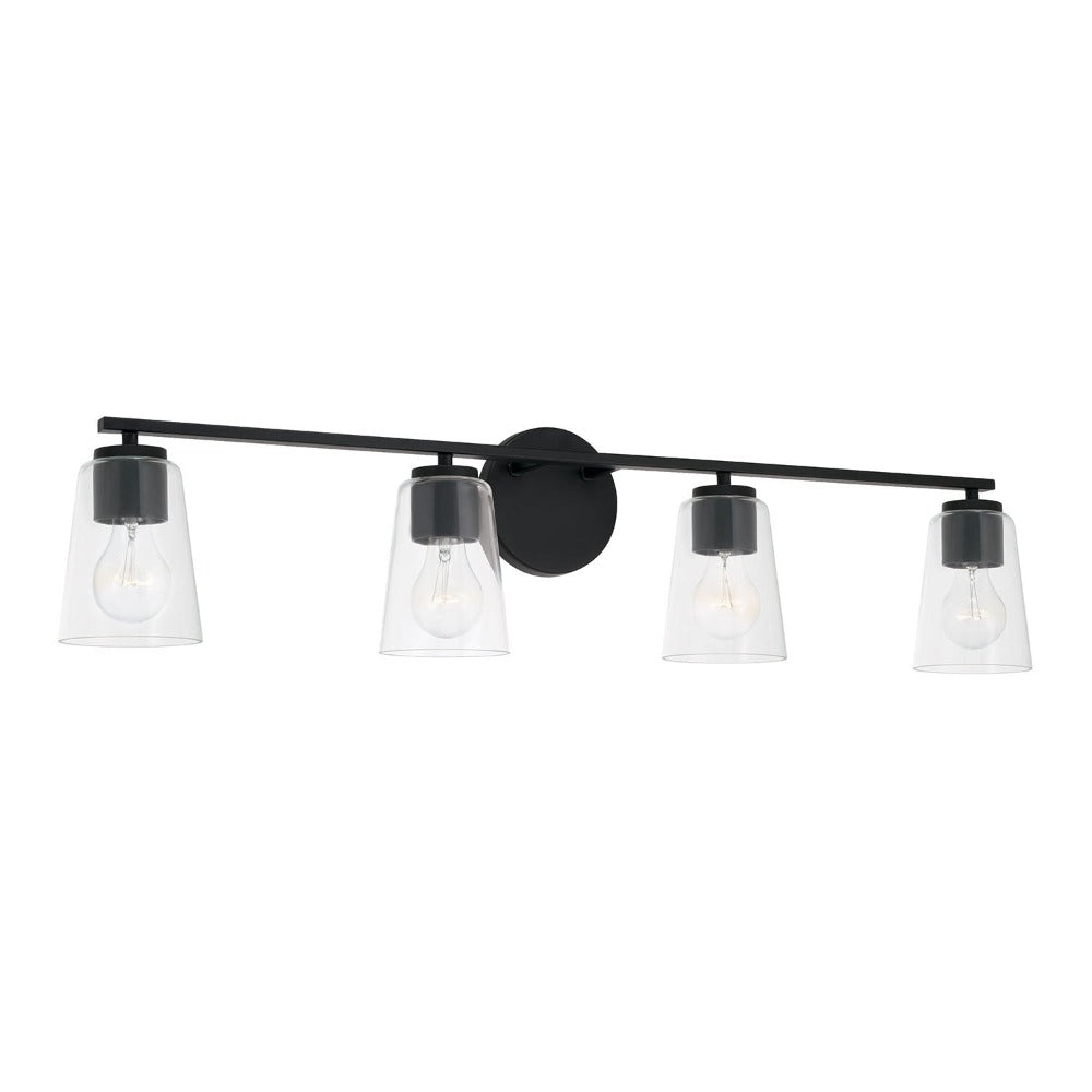 Finley 4-Light Vanity, Vanity, Matte Black