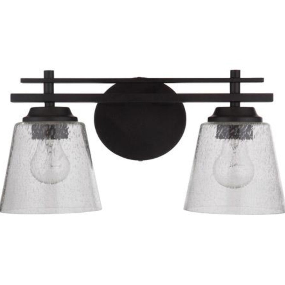 Sutton 2-Light Vanity, Vanity, Matte Black