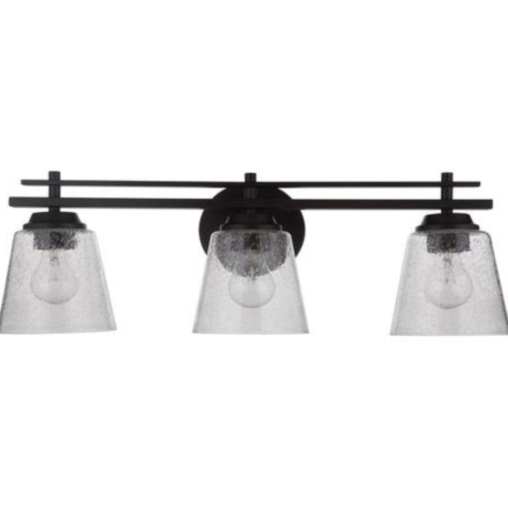 Sutton 3-Light Vanity, Vanity, Matte Black