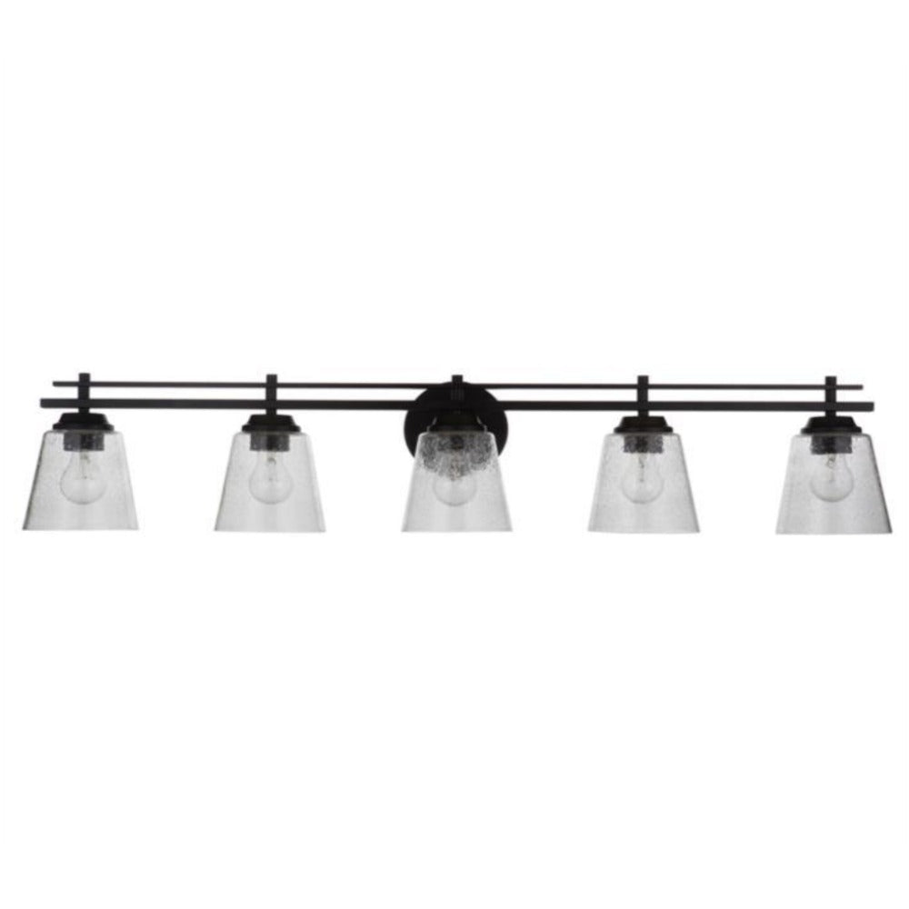 Sutton 5-Light Vanity, Vanity, Matte Black