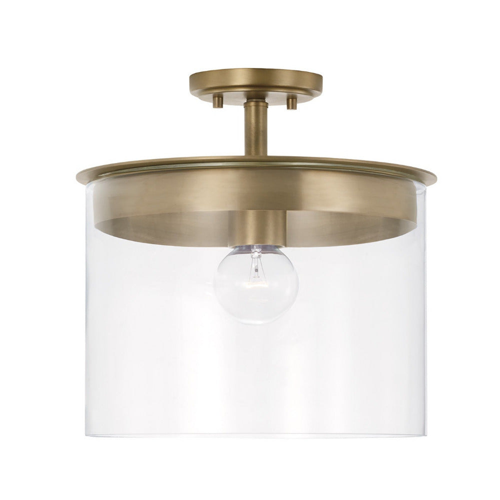 Joans Flushmount, Flushmount, Aged Brass