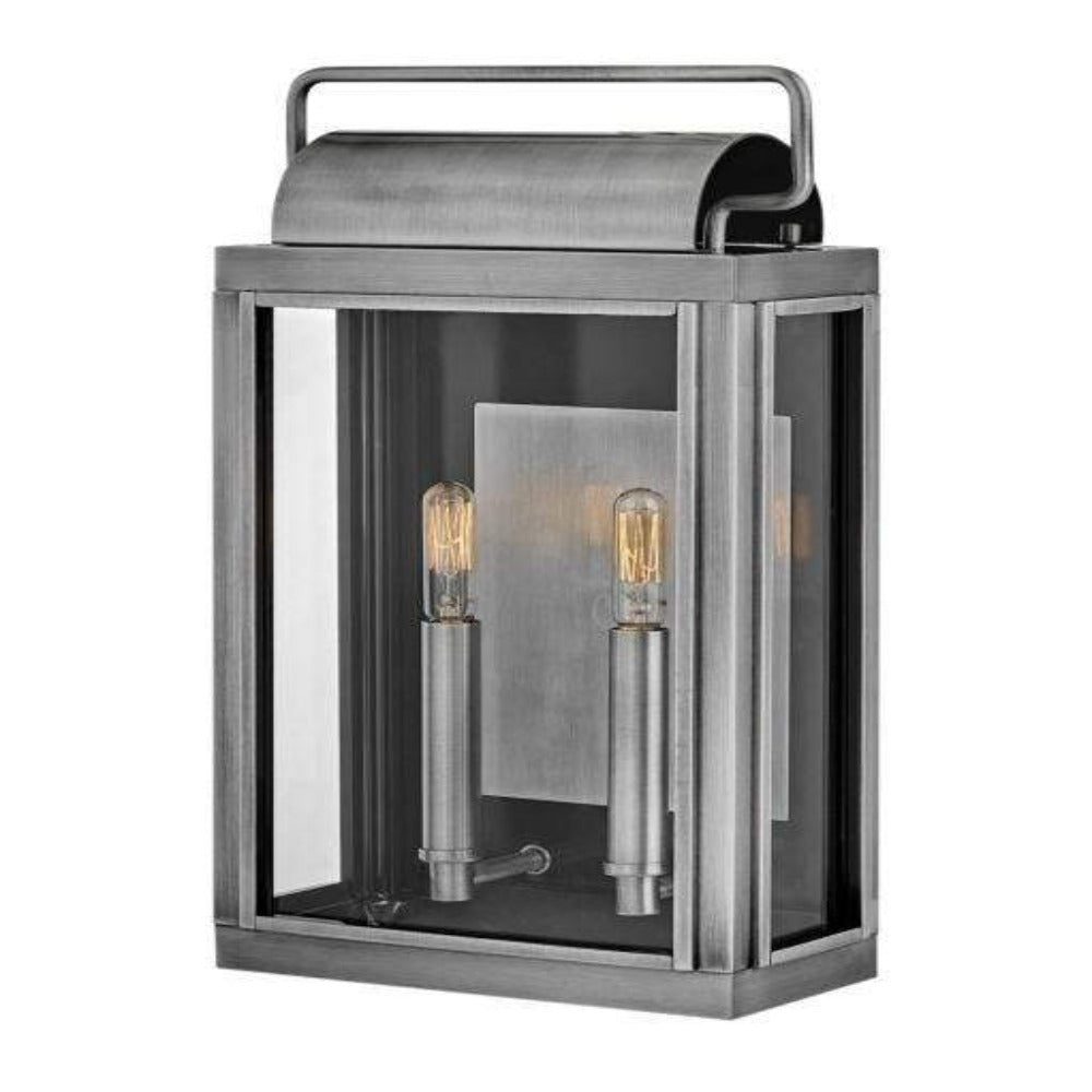 Jackie Wall Lantern, Wall Lantern, Antique Brushed Aluminum