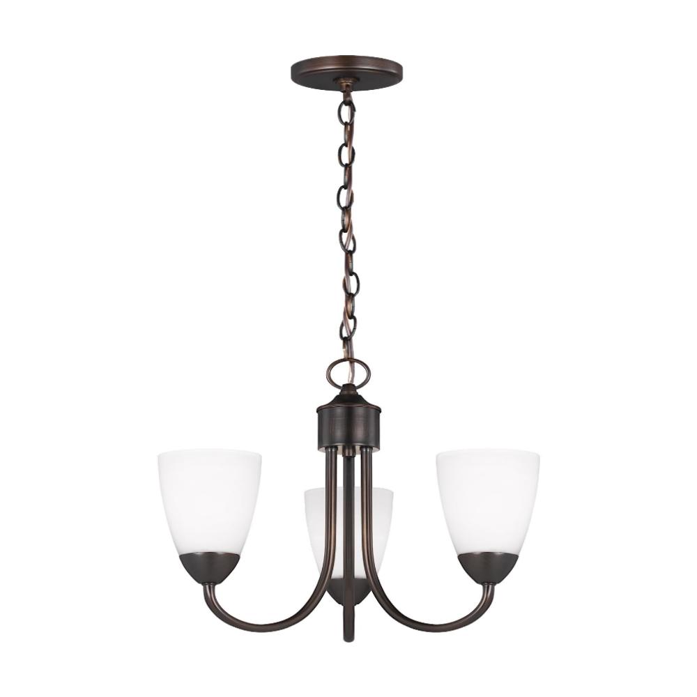 Barton 3-Light Chandelier, Chandelier, Bronze