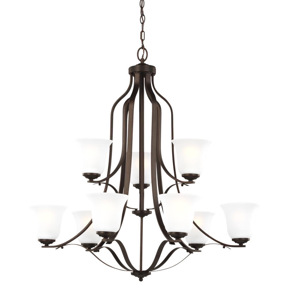 Hanover 9-Light Chandelier, Chandelier, Bronze