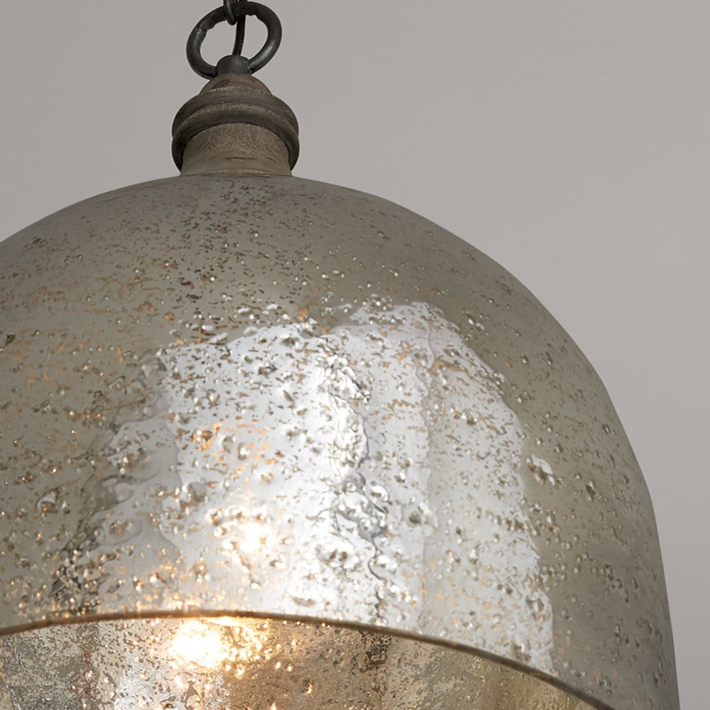 Kenley Pendant Grey Wash, Pendant, Mercury Glass Pendant