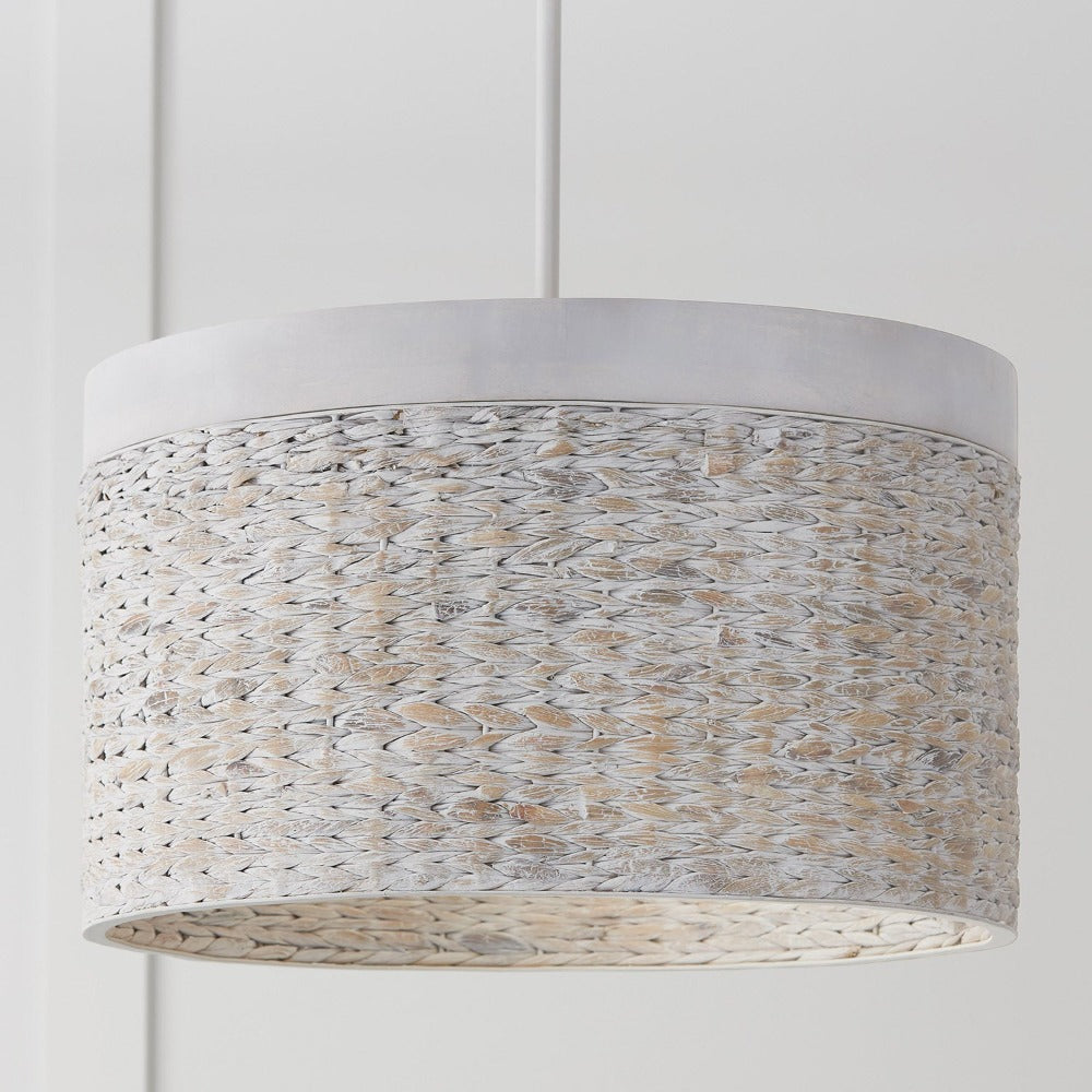 Alani 4-light Drum Pendant, Pendant, Chalk Wash