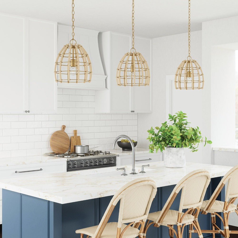Saven Pendant, Pendant, Matte Brass