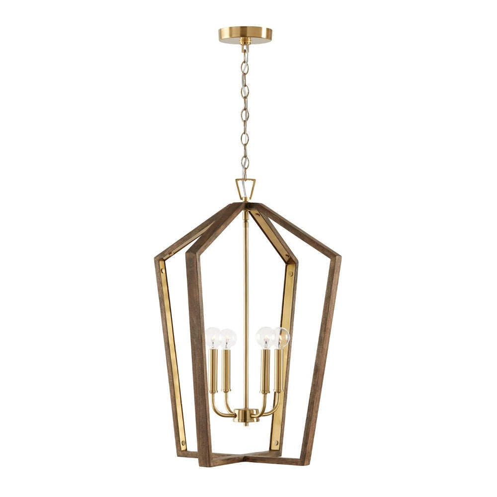 Emery 4-Light Pendant, Pendant, Nordic Wood