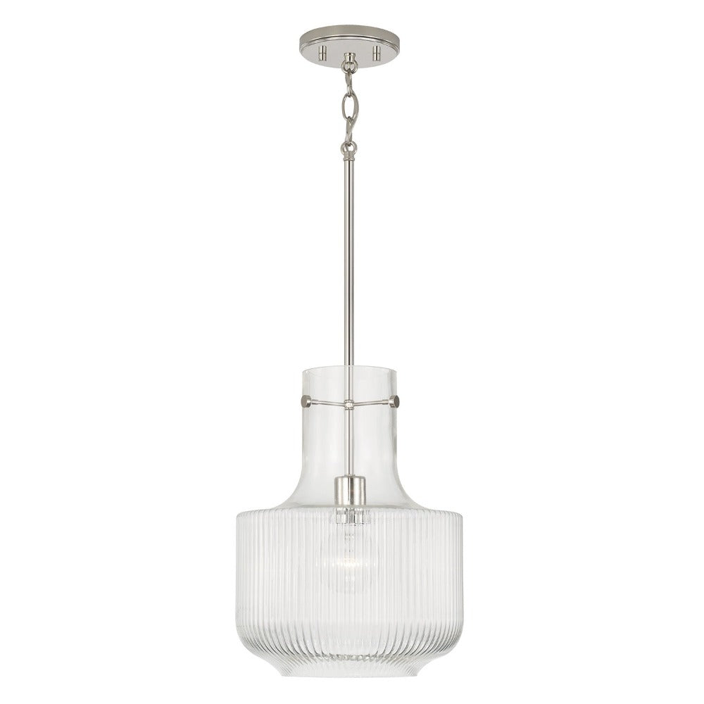 Brea Pendant, Pendant, Polished Nickel