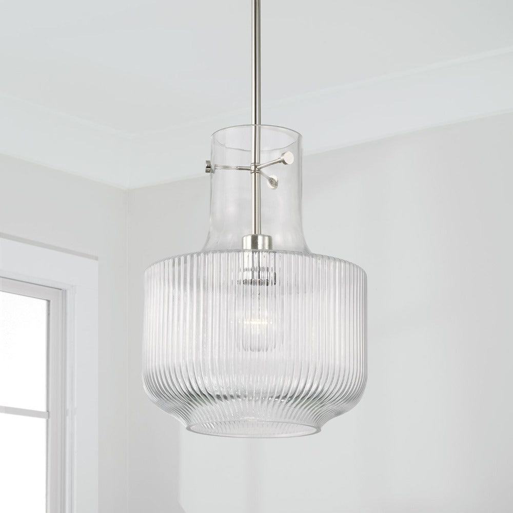 Brea Pendant, Pendant, Polished Nickel