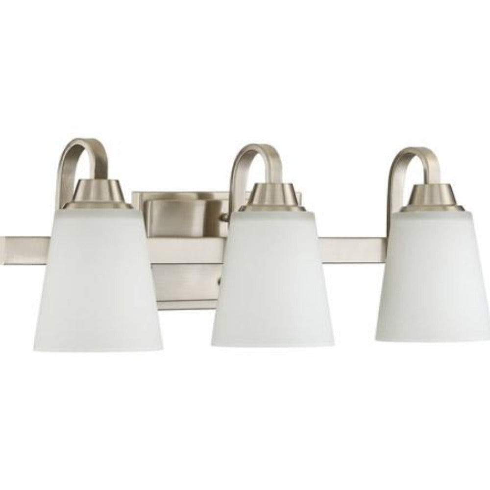 Venice 3-light Vanity, Vanity, Brushed Nickel