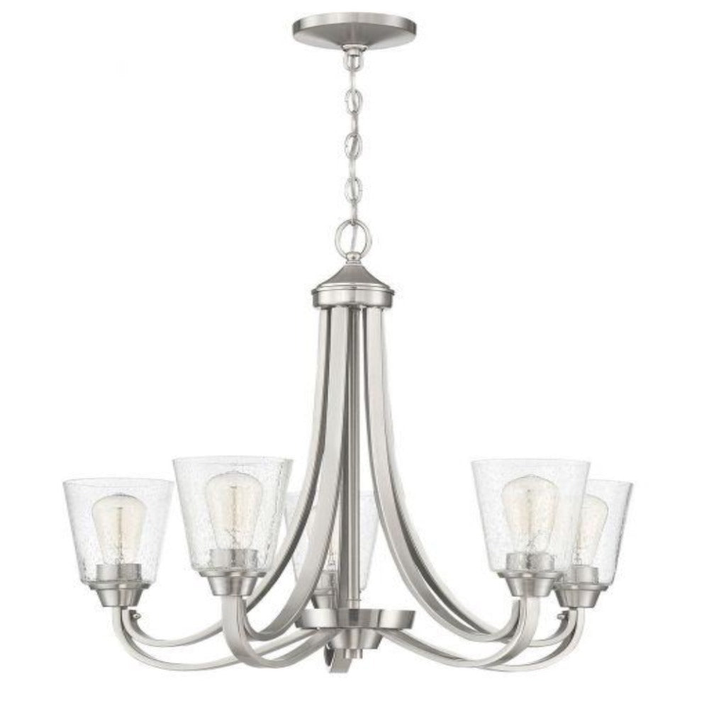 Venice 5-Light Chandelier, Chandelier, Brushed Nickel