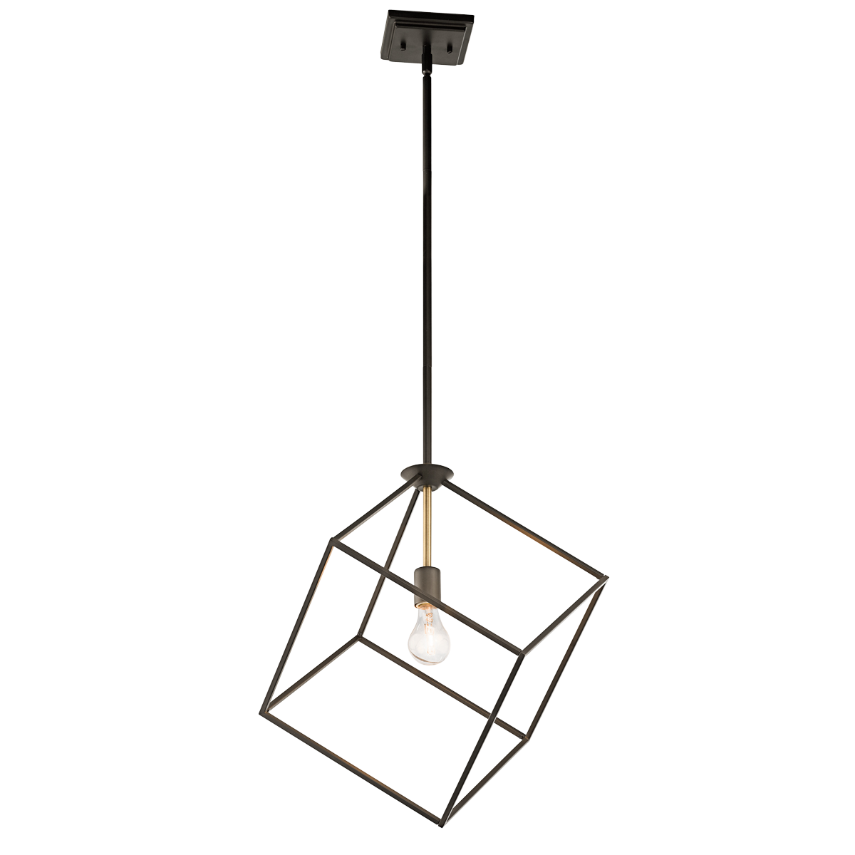 1-Light Cartone Pendant in Olde Bronze by Kichler Lighting 42525OZ