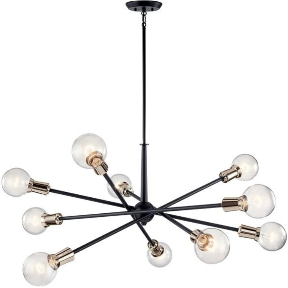 Armstrong 10-Light Chandelier, Chandelier, Black