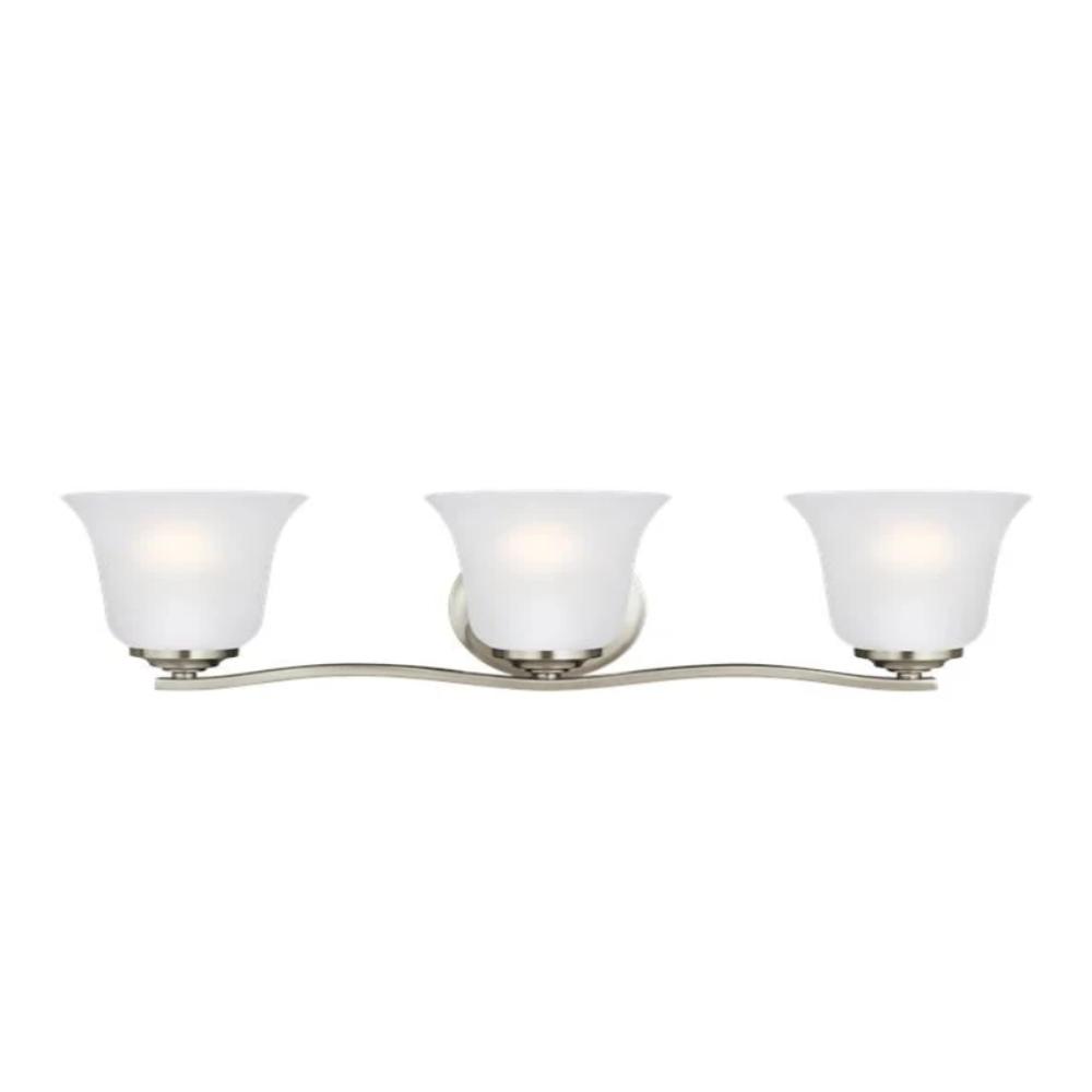 Hanover 3-Light Vanity, Vanity, Brushed Nickel