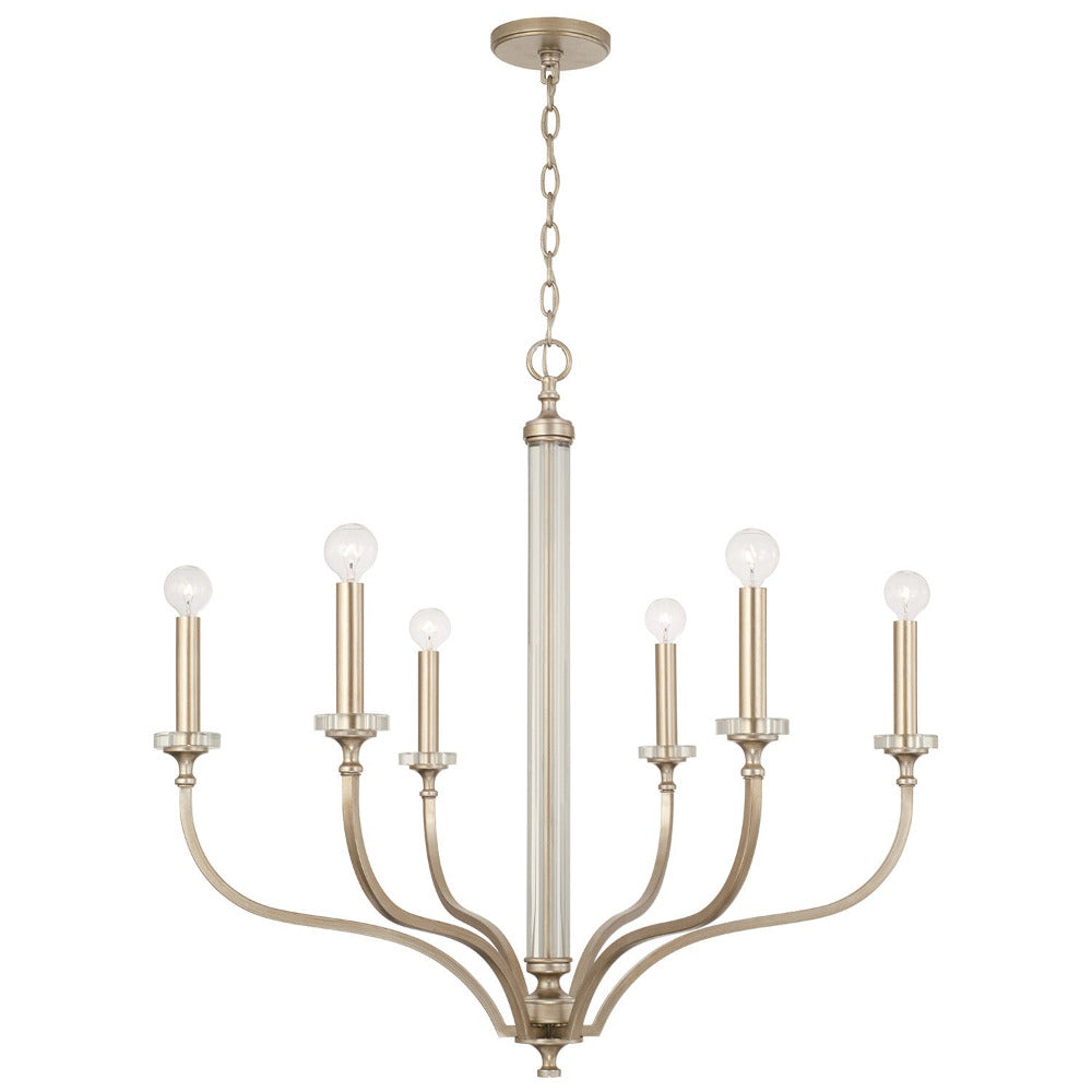 Lilibet Chandelier, Chandelier, Brushed Champagne