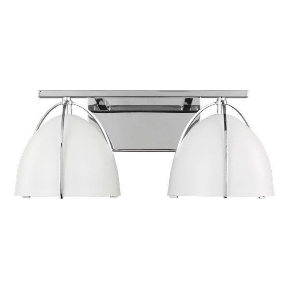 Chantel Matte White Vanity, Vanity, Chrome