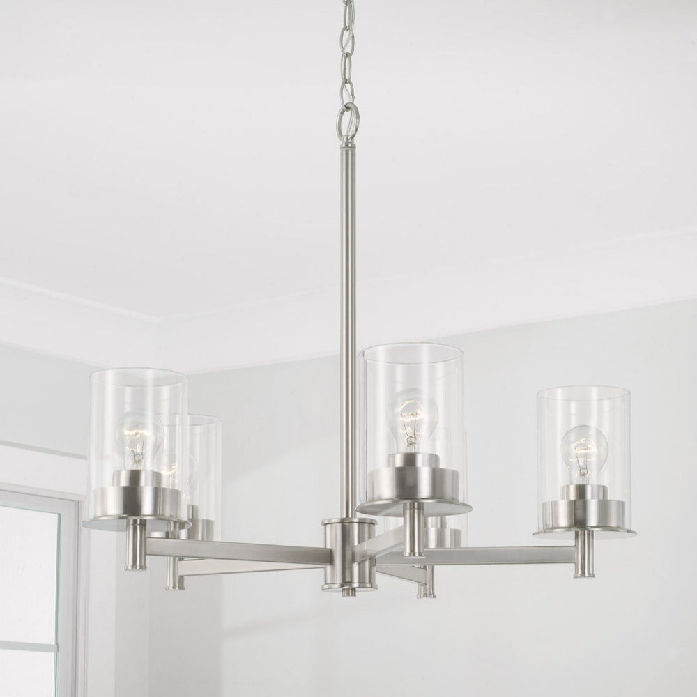 Joans Chandelier, Chandelier, Brushed Nickel