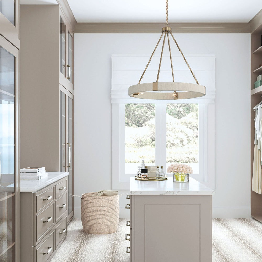 4-Light Hand Wrapped Chandelier Lifestyle