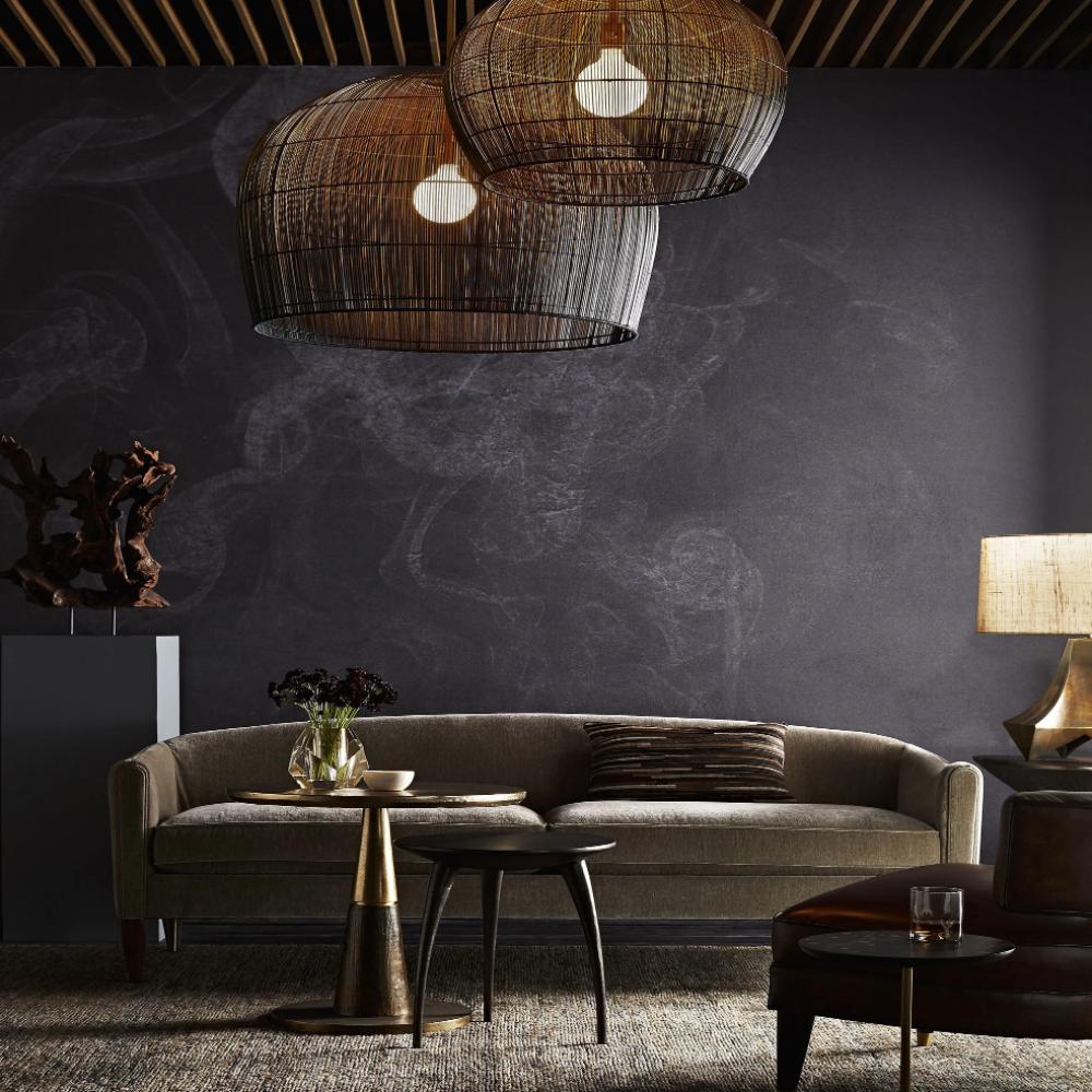 Lotte Pendant, Pendant, Natural and Black Ombre