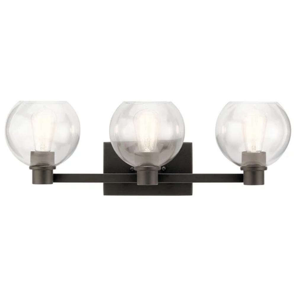 Harmony Vanity, 3-Light Vanity, Olde Bronze, Clear Glass