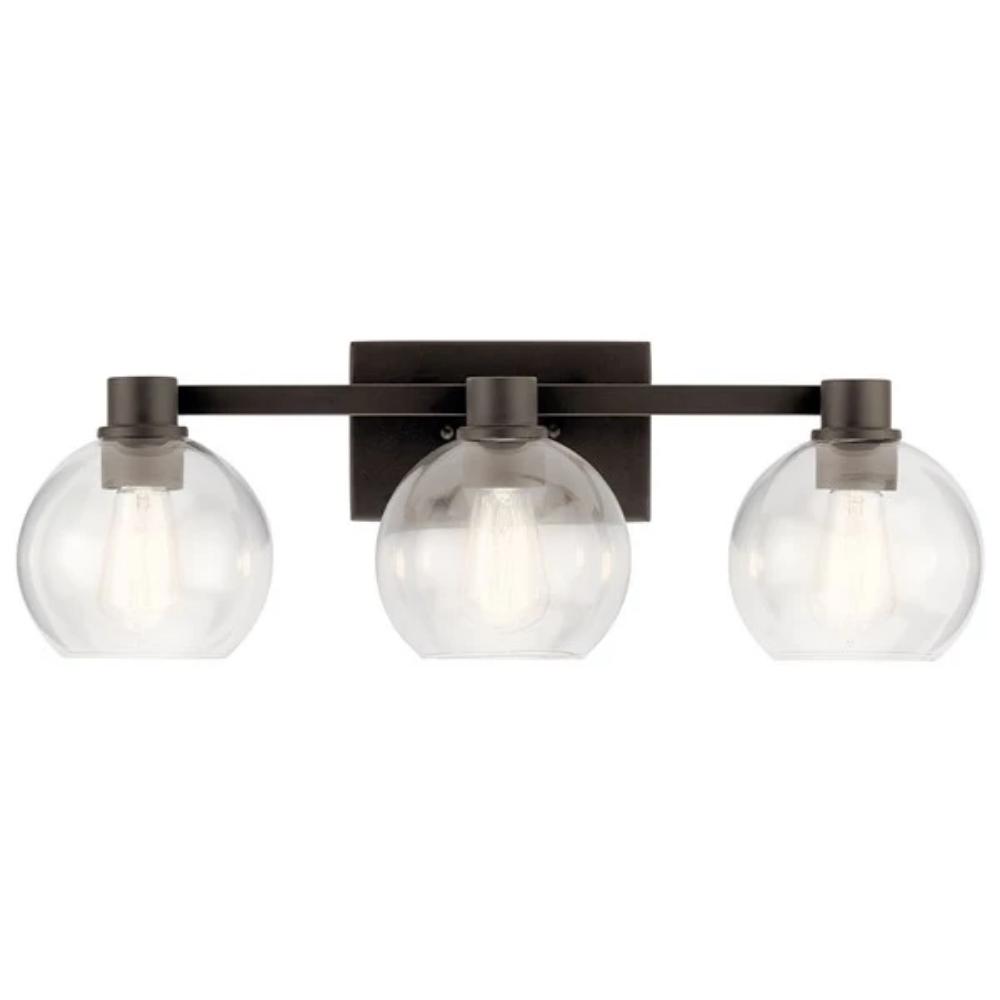 Harmony Vanity, 3-Light Vanity, Olde Bronze, Clear Glass