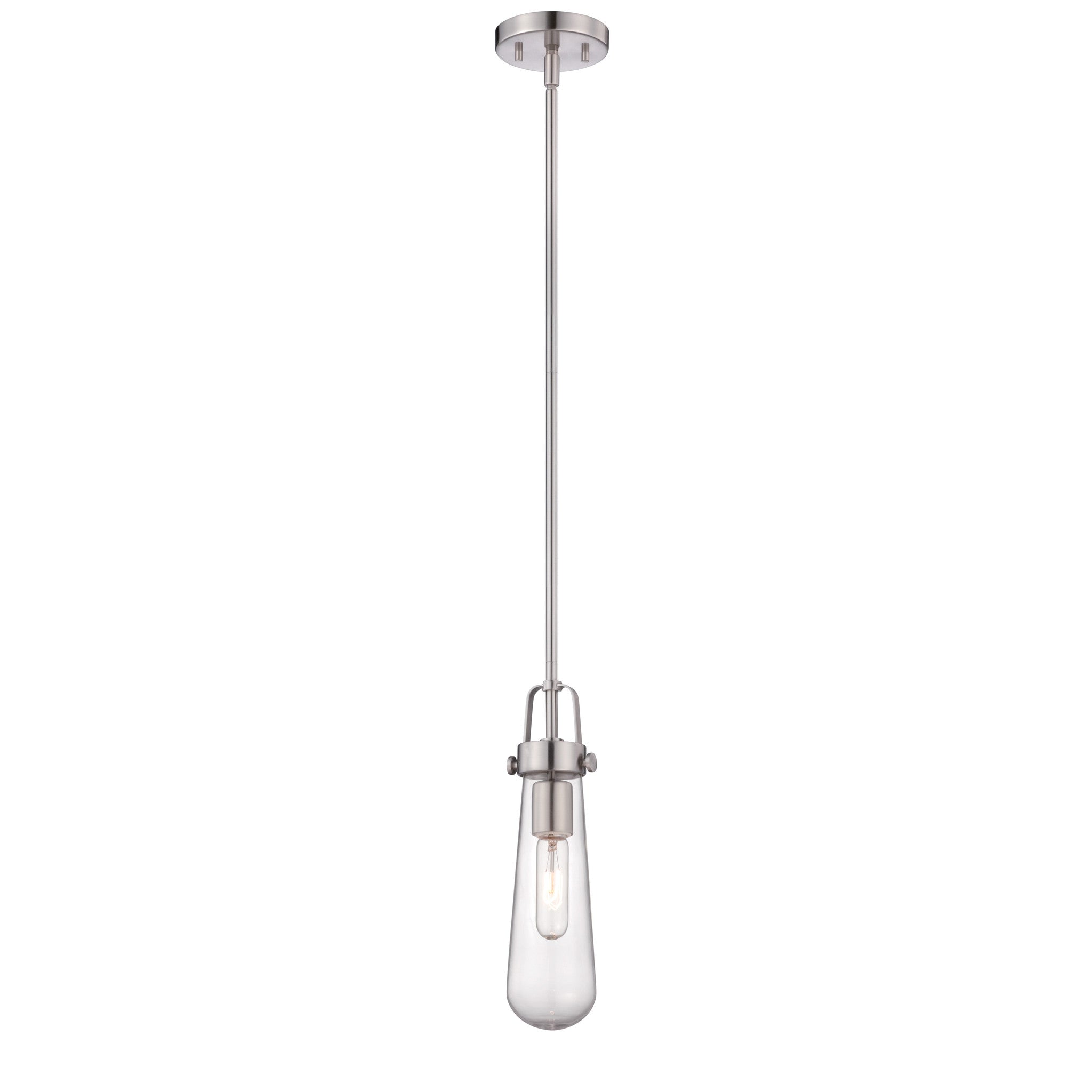 Beaker Pendant in Brushed Nickel, by Nuvo Lighting, 60-5262