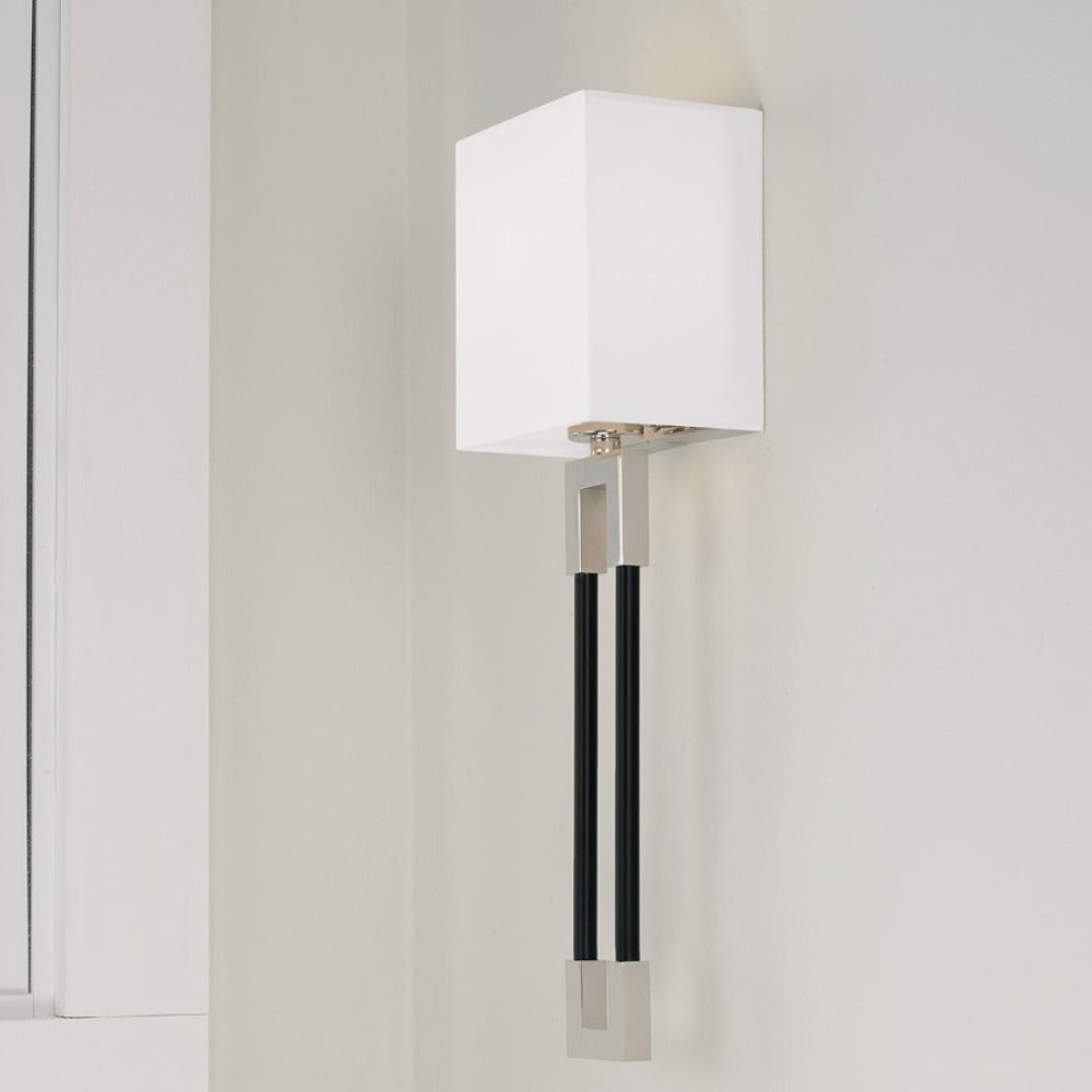 Abbie 1-Light Sconce, Wall Sconce, Polished Nickel