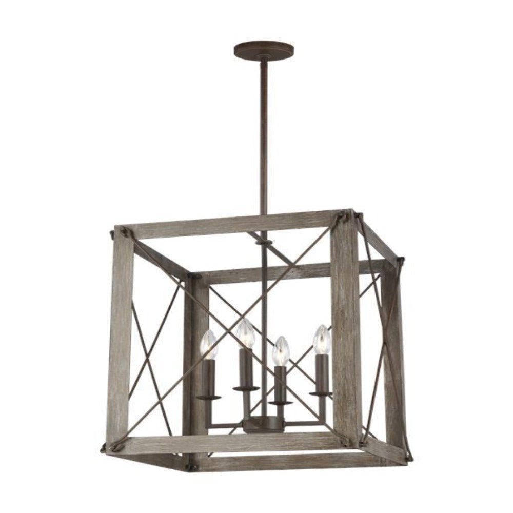 Thornwood 4-Light Foyer, Foyer, Washed Pine