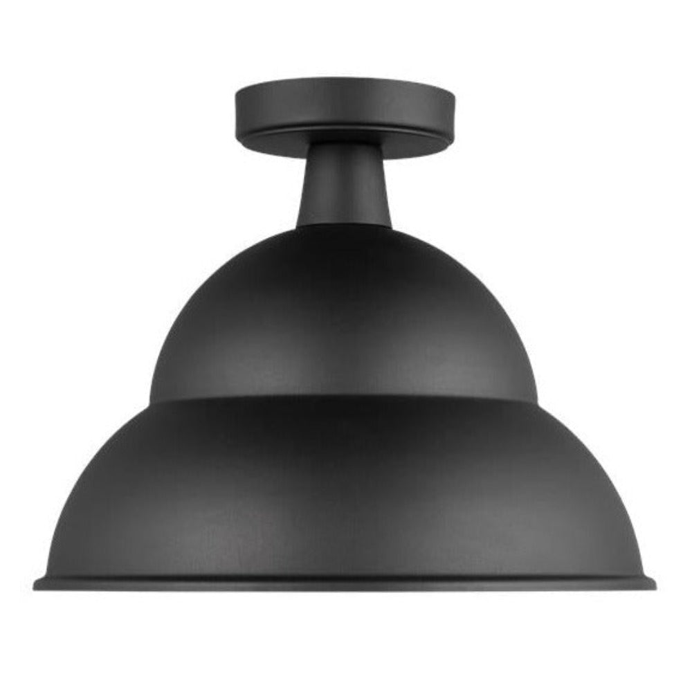 Abner 1-Light Outdoor Flush Mount, Pendant, Black