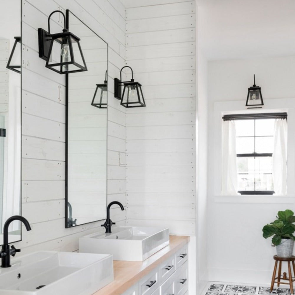 Carter Outdoor Wall Lantern, Sconce, Black