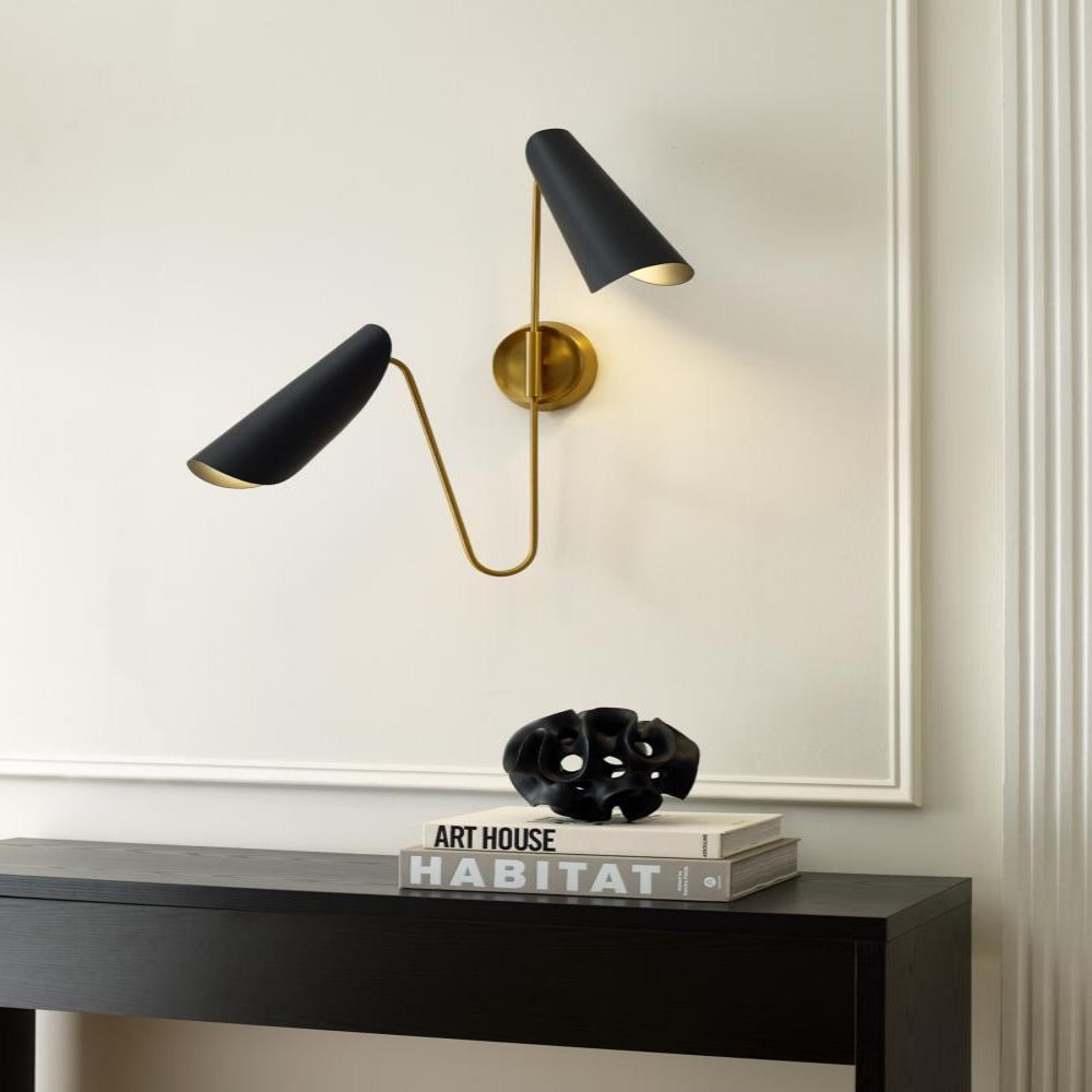 Donda Sconce, Sconce, Black Burnished Brass