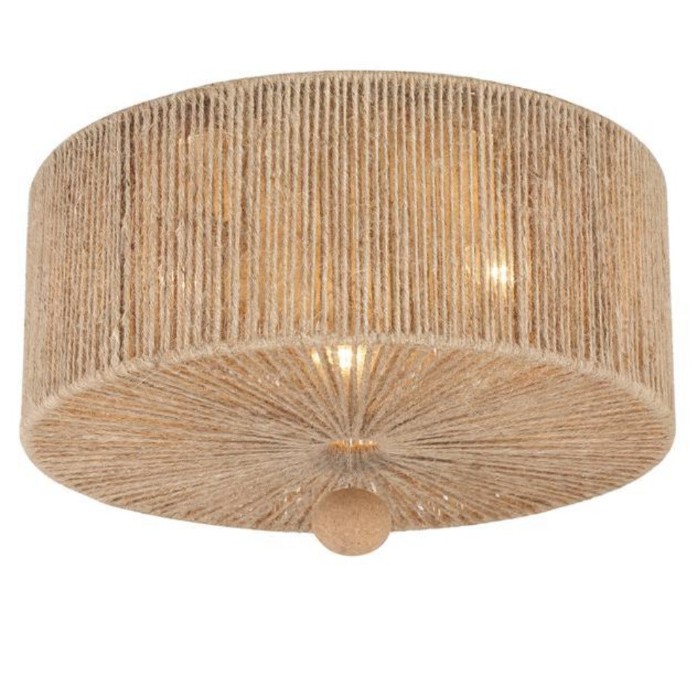 Ada Drum Ceiling Mount - Ceiling Mount Light Fixture - Woven Natural Jute Rope - Modern Organic Farmhouse Rustic Light Fixture