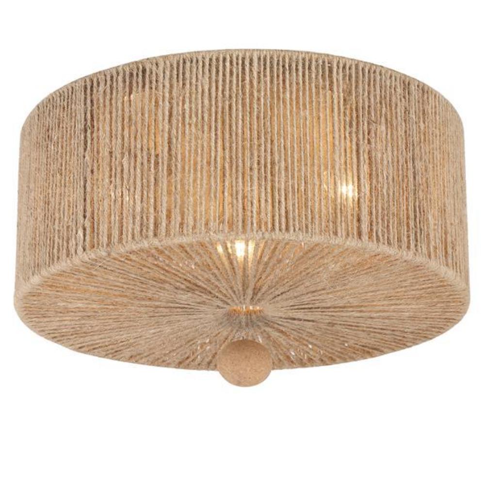 Ada Drum Ceiling Mount - Ceiling Mount Light Fixture - Woven Natural Jute Rope - Modern Organic Farmhouse Rustic Light Fixture