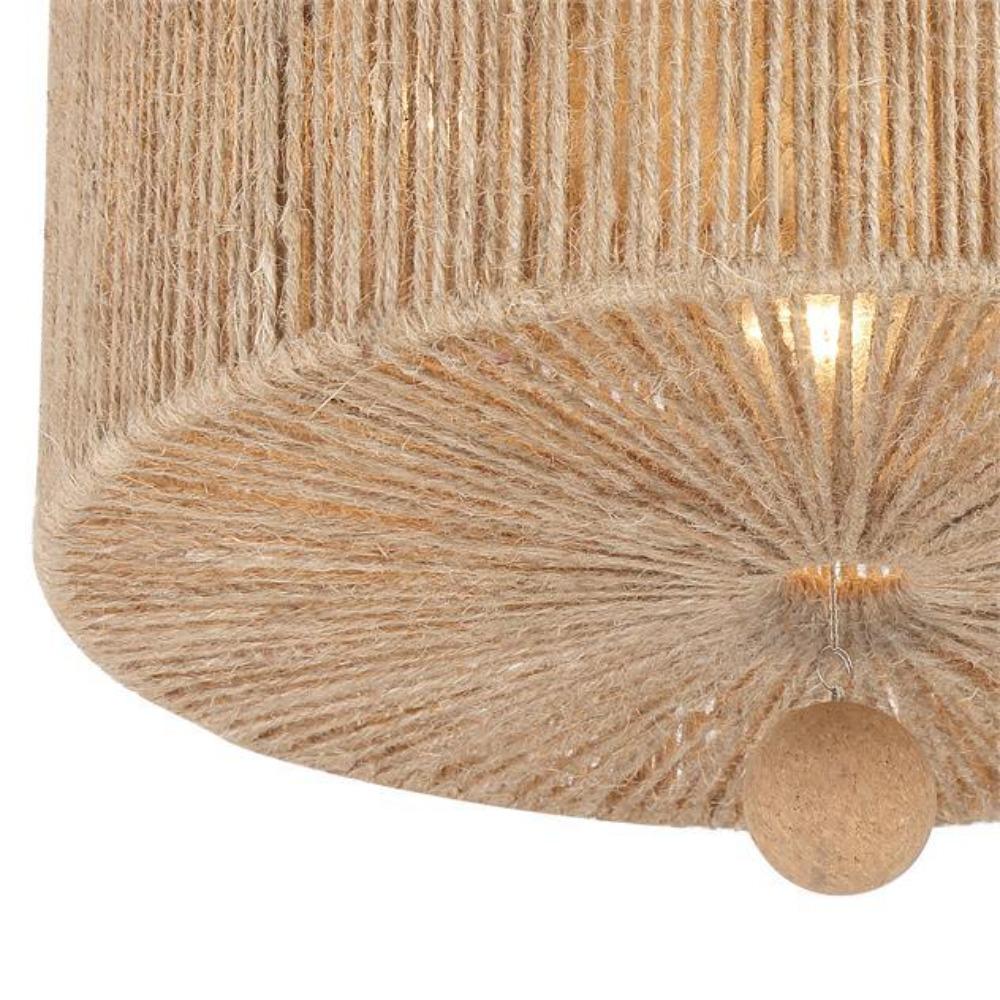 Ada Drum Ceiling Mount - Ceiling Mount Light Fixture - Woven Natural Jute Rope - Modern Organic Farmhouse Rustic Light Fixture