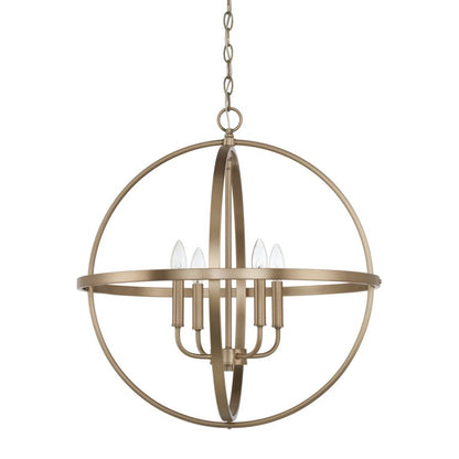 Capital Lighting Home Place Large Brass Orb Pendant 317542AD