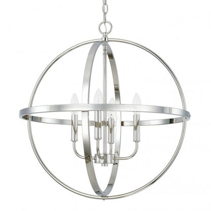 Large Home Place Pendant by Capital Lighting in Polished Nickel 317542PN