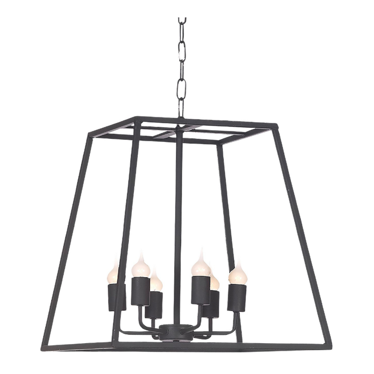 Ella Home Matte Black Open Cage Reno Lantern LN28