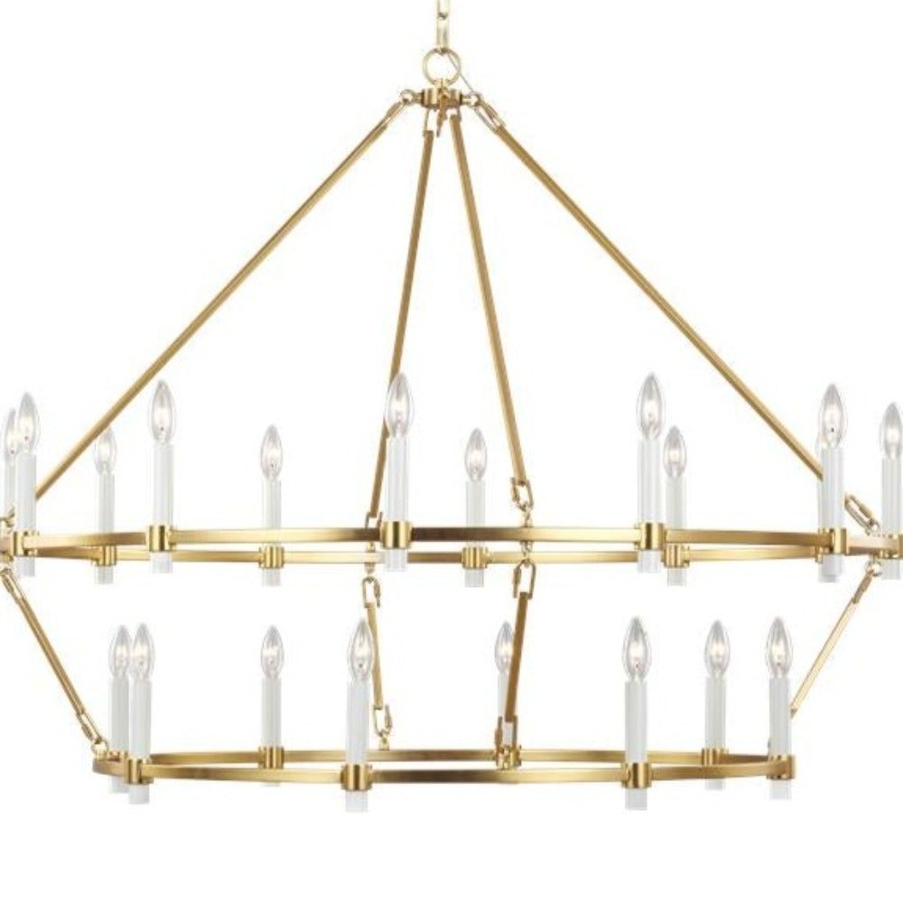 Kamila Chandelier, Chandelier, Burnished Brass