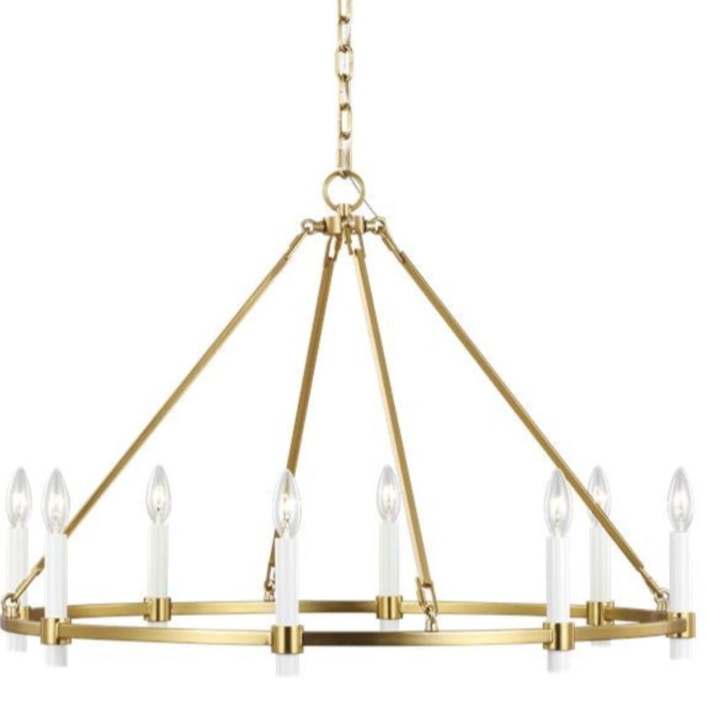 Kamila Chandelier, Chandelier, Burnished Brass